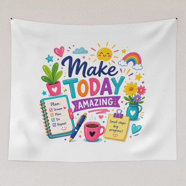 Item preview, Make Today Amazing | Cute Motivational Quote, Kawaii Planner & Journal Design | Positive Daily Reminder | Colorful Aesthetic Gift designed and sold by Pixanova.