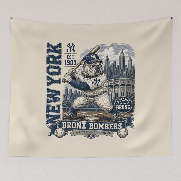 Item preview, New York Bronx Bombers Vintage Bulldog Baseball T Shirt Retro Yankees Inspired Fan Gift designed and sold by GhostDawgs.