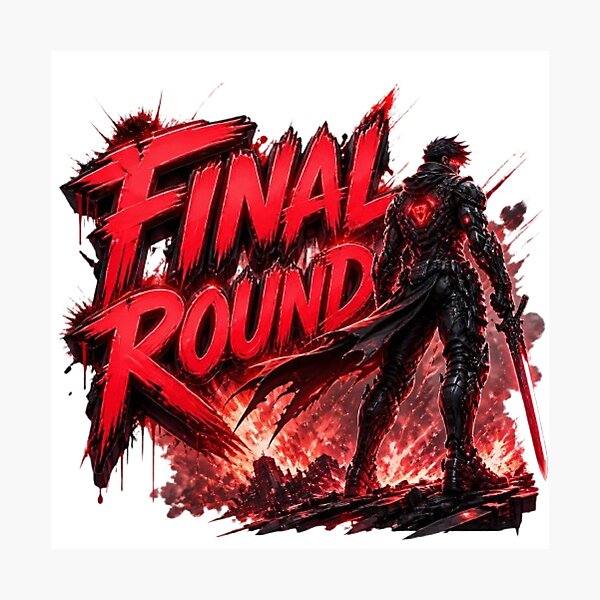 Item preview, FINAL ROUND Gaming Sticker | Neon Esports Streetwear Graphic Design designed and sold by Stylestickers55.