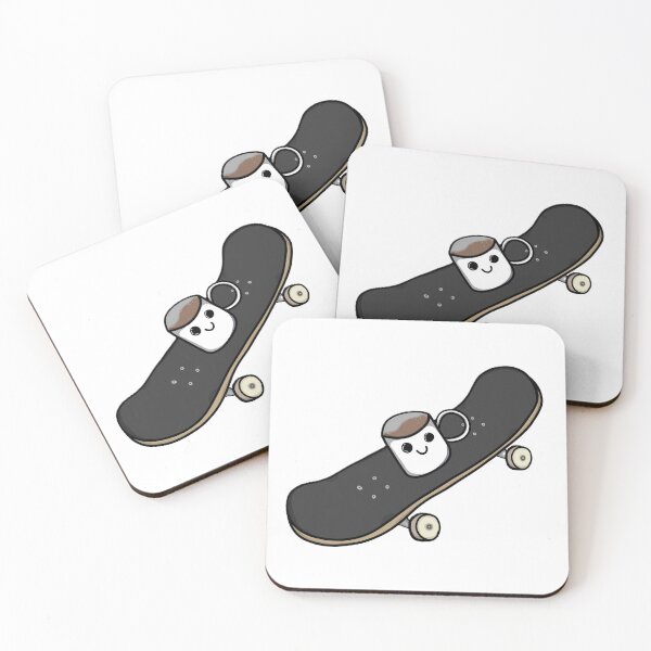Item preview, Coffee cup riding skateboard designed and sold by PintoPrints.