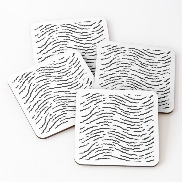 Item preview, Black and White Abstract Waves Pattern Illustration designed and sold by BetweenForms.