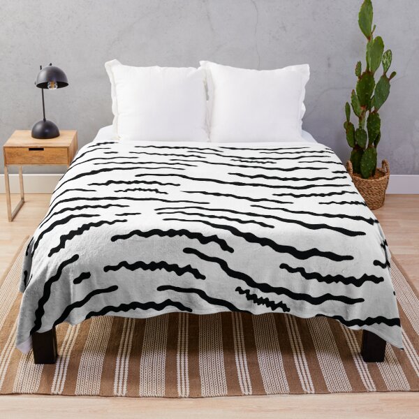 Item preview, Black and White Abstract Waves Pattern Illustration designed and sold by BetweenForms.