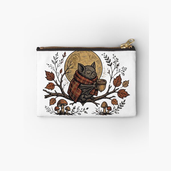 Item preview, Cozy Autumn Bat Acorn Mug Full Moon Folk Art Fall Goblincore designed and sold by Neurospicy Trolls.