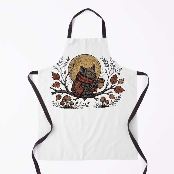 Item preview, Cozy Autumn Bat Acorn Mug Full Moon Folk Art Fall Goblincore designed and sold by Neurospicy Trolls.