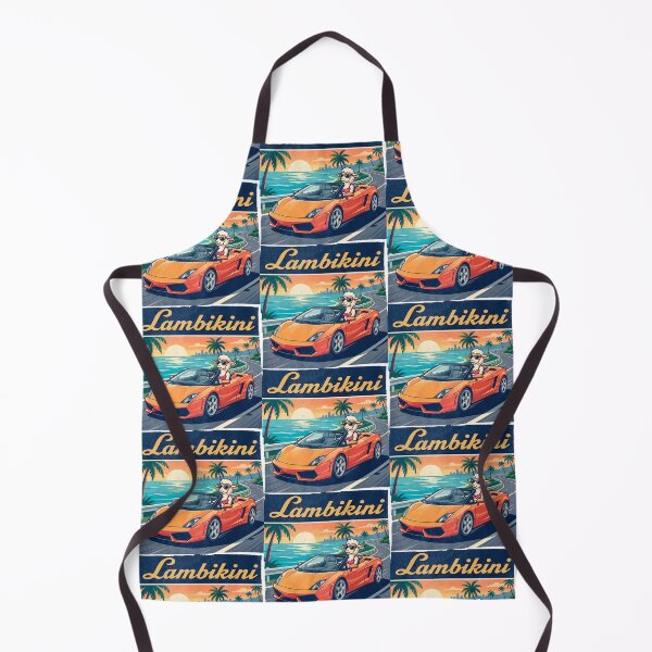 Item preview, Lambikini Retro Sunset Convertible Sports Car Graphic designed and sold by ThreadRiotTees.