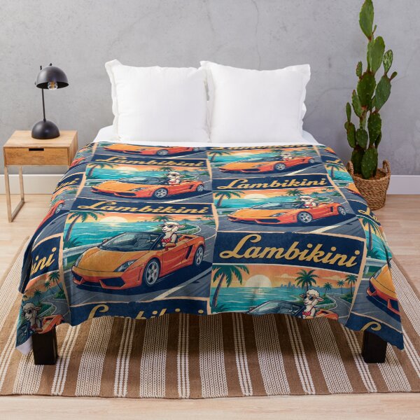 Item preview, Lambikini Retro Sunset Convertible Sports Car Graphic designed and sold by ThreadRiotTees.