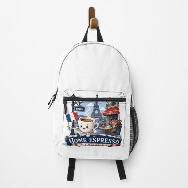 Item preview, Cute Paris Travel Coffee Mascot with Eiffel Tower and French Cafe Home Espresso designed and sold by TSshirtShoppe.