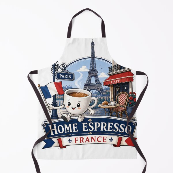 Item preview, Cute Paris Travel Coffee Mascot with Eiffel Tower and French Cafe Home Espresso designed and sold by TSshirtShoppe.
