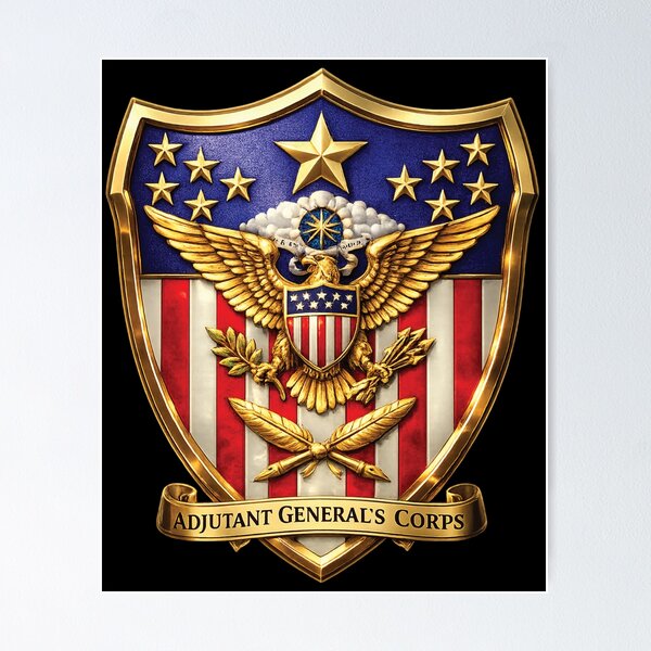 Item preview, Army Adjutant General's Corps - 3D - enhanced - Alt designed and sold by Military Insignia Products.