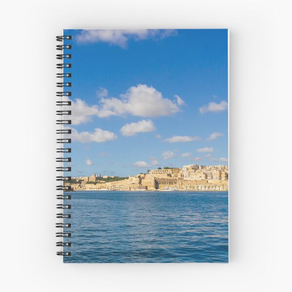 Item preview, Valletta Malta Waterfront Skyline Over Mediterranean Sea With Historic Limestone Buildings And Blue Sky designed and sold by Nmallia.