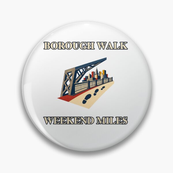 Item preview, Borough Walk Weekend Miles New York Emblem designed and sold by Freshloop Studio | Whimsical Vintage Art.