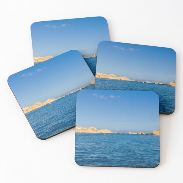Item preview, Valletta Malta Waterfront Skyline Over Mediterranean Sea With Historic Limestone Buildings And Blue Sky designed and sold by Nmallia.