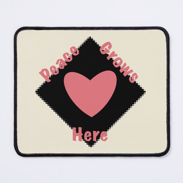 Item preview, Peace Grows Here - Simple Pink Heart F1 designed and sold by StefanStudioArt.