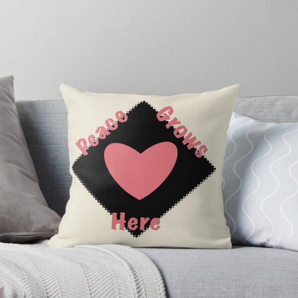 Item preview, Peace Grows Here - Simple Pink Heart F1 designed and sold by StefanStudioArt.