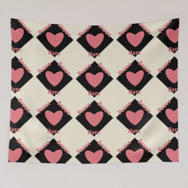 Item preview, Peace Grows Here - Simple Pink Heart F1 designed and sold by StefanStudioArt.