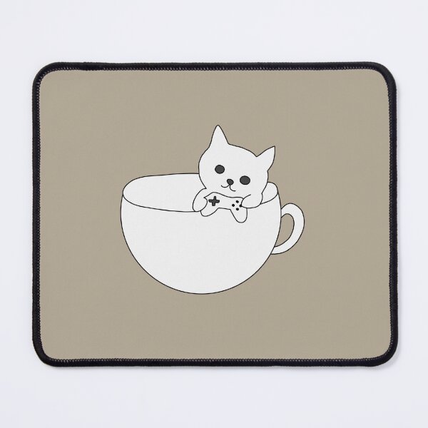 Item preview, Gaming cat in a cup – Kawaii gamer aesthetic illustration designed and sold by LeshanArt.