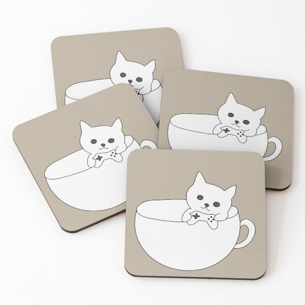 Item preview, Gaming cat in a cup – Kawaii gamer aesthetic illustration designed and sold by LeshanArt.