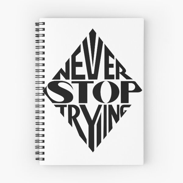Item preview, Never Stop Trying – Geometric Minimal Typography designed and sold by Jandedan.