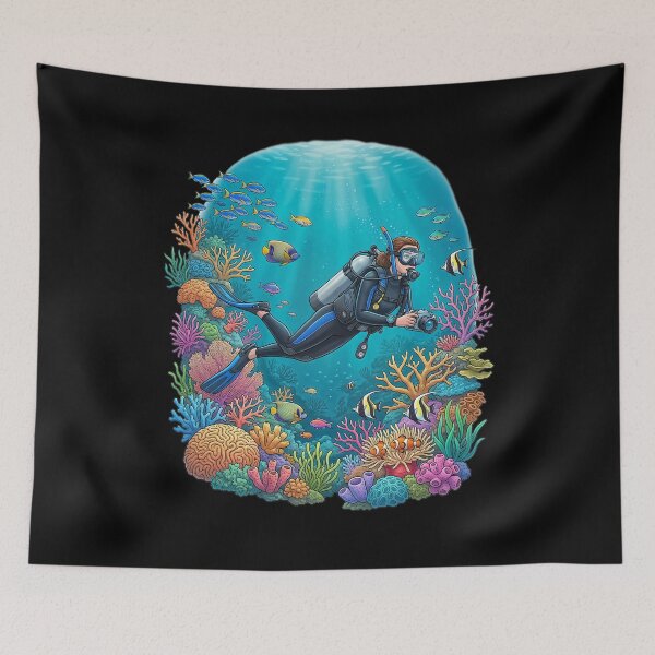 Item preview, Divers coral reef designed and sold by ReneMM.