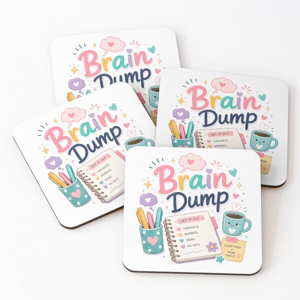 Item preview, Brain Dump | Cute ADHD Planner Sticker, Mental Clarity & Productivity Quote | Kawaii Journal, Stationery & Self-Care Design designed and sold by Pixanova.