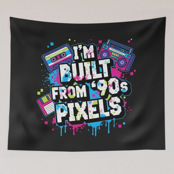 Item preview, I'm Built From 90s Pixels Retro Nerd Humor designed and sold by PixelBlob.