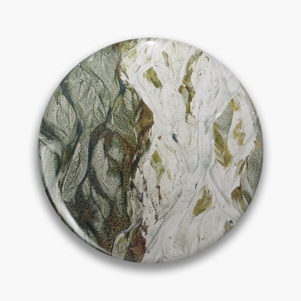 Item preview, Silver Current – Abstract Flowing White and Green Texture Art designed and sold by BuckaBaby.