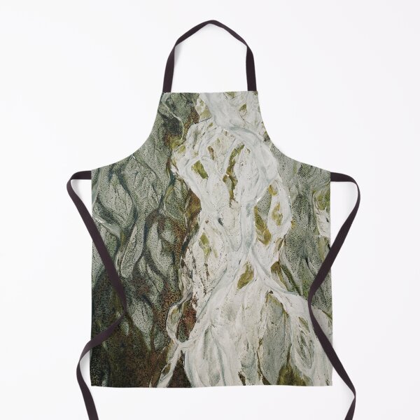 Item preview, Silver Current – Abstract Flowing White and Green Texture Art designed and sold by BuckaBaby.