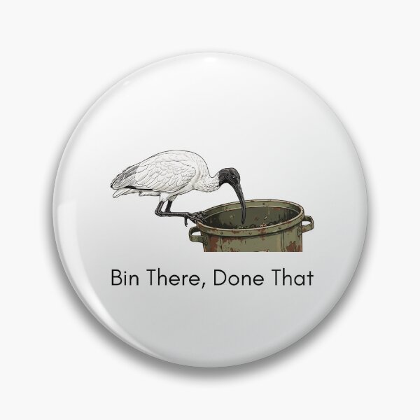 Item preview, Bin There Done That Australian White Ibis Funny Birdwatcher Birdwatching Pun designed and sold by Neurospicy Trolls.