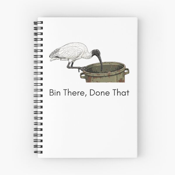 Item preview, Bin There Done That Australian White Ibis Funny Birdwatcher Birdwatching Pun designed and sold by Neurospicy Trolls.