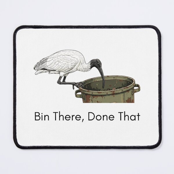 Item preview, Bin There Done That Australian White Ibis Funny Birdwatcher Birdwatching Pun designed and sold by Neurospicy Trolls.