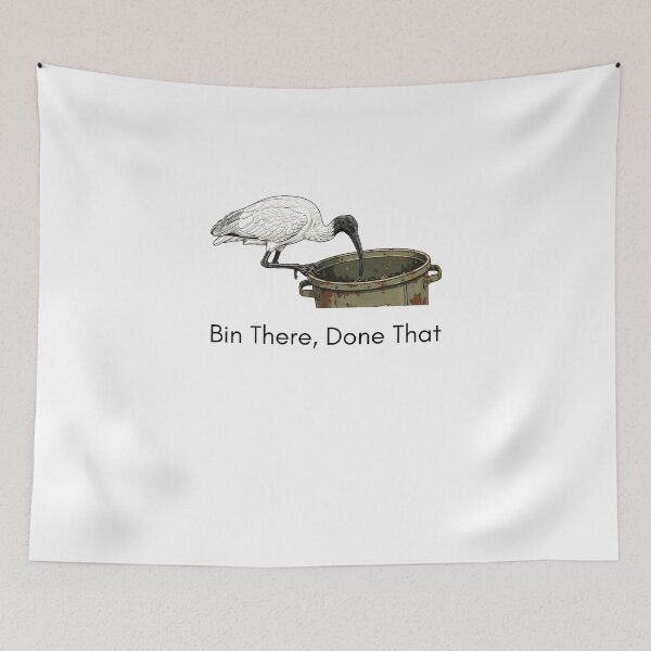 Item preview, Bin There Done That Australian White Ibis Funny Birdwatcher Birdwatching Pun designed and sold by Neurospicy Trolls.