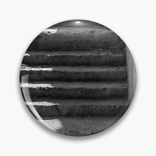 Item preview, Worn Stone Stairs With Deep Shadows In Black And White Architectural Staircase Texture designed and sold by Nmallia.