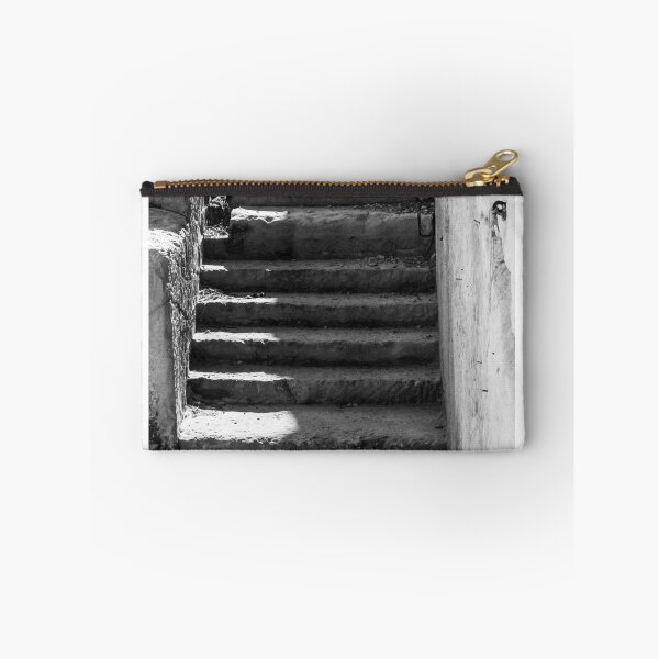 Item preview, Worn Stone Stairs With Deep Shadows In Black And White Architectural Staircase Texture designed and sold by Nmallia.