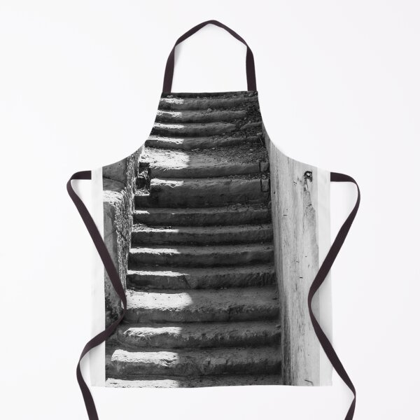 Item preview, Worn Stone Stairs With Deep Shadows In Black And White Architectural Staircase Texture designed and sold by Nmallia.