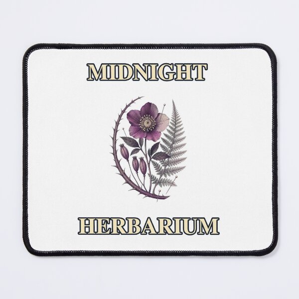 Item preview, Midnight Herbarium Purple Gothic Botanical Emblem designed and sold by Freshloop Studio | Whimsical Vintage Art.