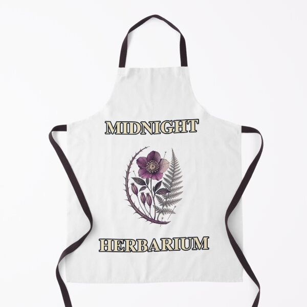 Item preview, Midnight Herbarium Purple Gothic Botanical Emblem designed and sold by Freshloop Studio | Whimsical Vintage Art.