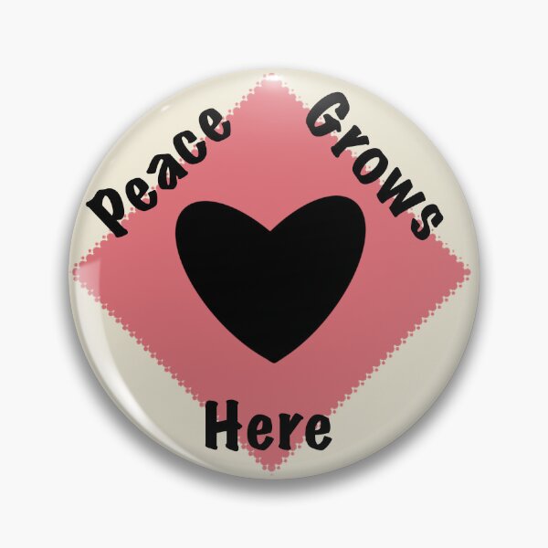 Item preview, Peace Grows Here - Simple Black Heart F1 designed and sold by StefanStudioArt.
