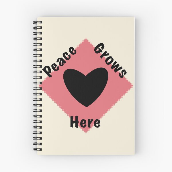 Item preview, Peace Grows Here - Simple Black Heart F1 designed and sold by StefanStudioArt.