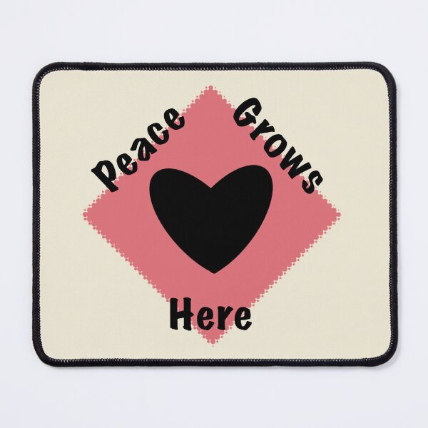 Item preview, Peace Grows Here - Simple Black Heart F1 designed and sold by StefanStudioArt.