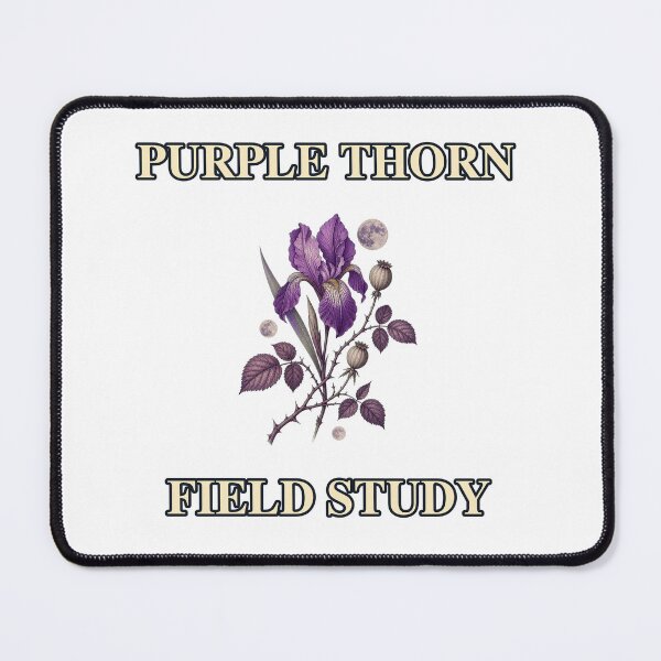 Item preview, Purple Thorn Field Study Botanical Graphic designed and sold by Freshloop Studio | Whimsical Vintage Art.