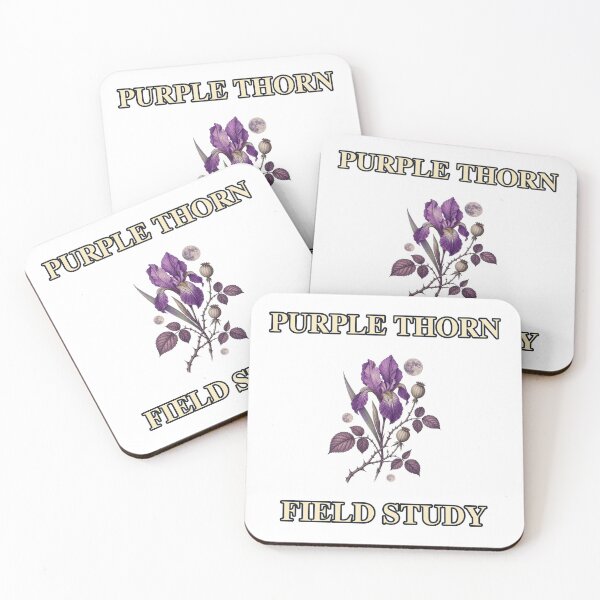 Item preview, Purple Thorn Field Study Botanical Graphic designed and sold by Freshloop Studio | Whimsical Vintage Art.