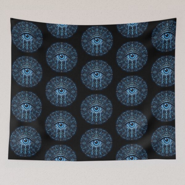 Aperçu de l'œuvre EVIL EYE BLEU CLAIR élargit votre vision du monde et encourage l'acceptation de soi. créée et vendue par syamkumar s.