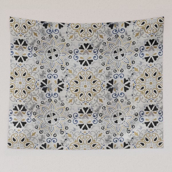 Item preview, Abstract design 3, black silver gold and blue designed and sold by LMT-art.