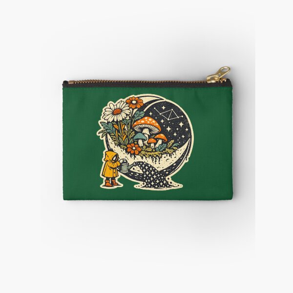 Item preview, Vintage Celestial Mushroom Sticker | Watering The Stars Crescent Moon Vinyl Sticker | Retro Cottagecore Botanical Decal | Whimsical Astronomy & Nature Art designed and sold by SergioMiklos.