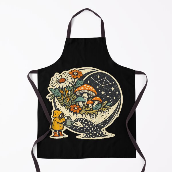 Item preview, Vintage Celestial Mushroom Sticker | Watering The Stars Crescent Moon Vinyl Sticker | Retro Cottagecore Botanical Decal | Whimsical Astronomy & Nature Art designed and sold by SergioMiklos.