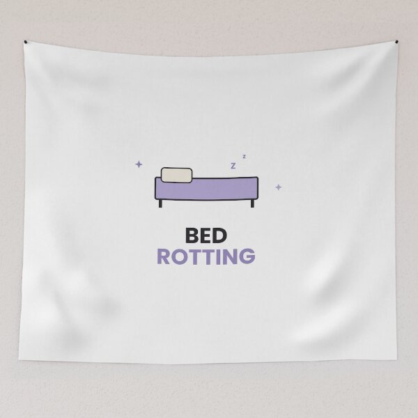 Item preview, Bed Rotting Funny Lazy Day Sticker designed and sold by QuirkyCartel.