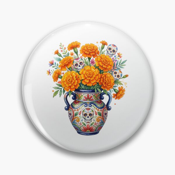 Item preview, Ilustración Del Jarrón De Caléndula Dia De Los Muertos designed and sold by BetweenForms.