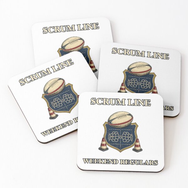 Item preview, Scrum Line Weekend Regulars Vintage Rugby Graphic designed and sold by Freshloop Studio | Whimsical Vintage Art.