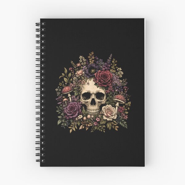 Item preview, Skull Garden | Gothic Floral Skull | Dark Academia Botanical Halloween Illustration designed and sold by MAPDDesigns.