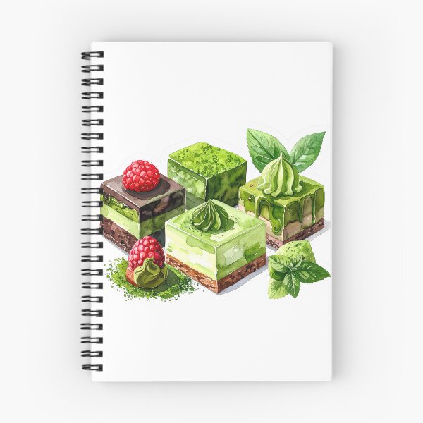 Item preview, Japanese Matcha Cake Watercolor Painting designed and sold by BetweenForms.